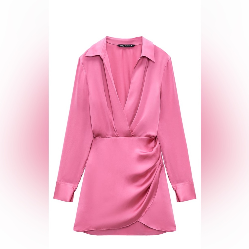 Zara Short Satin Effect Dress sz Med